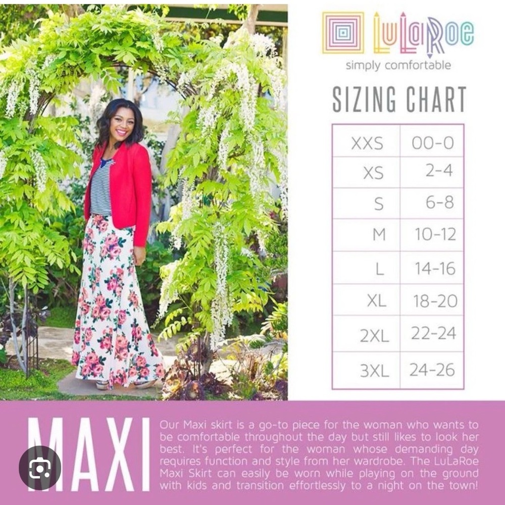 NWT LuLaRoe Boho Aztec Print Maxi Skirt Size XS Green - Picture 10 of 10